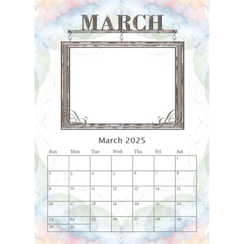 Pretty Desktop Calendar 6 x8 5  By Lil Mar 2025