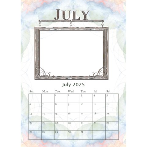 Pretty Desktop Calendar 6 x8 5  By Lil Jul 2025