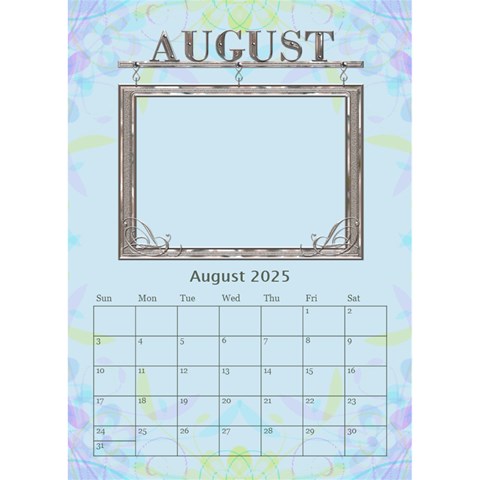 Pretty Desktop Calendar 6 x8 5  By Lil Aug 2025
