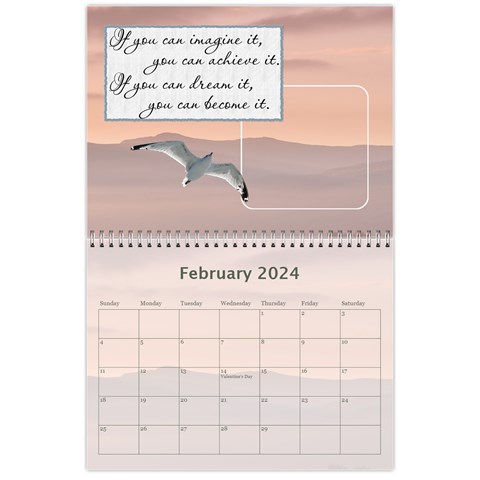 Inspiration Wall Calendar (12 Mth) By Lil Feb 2024