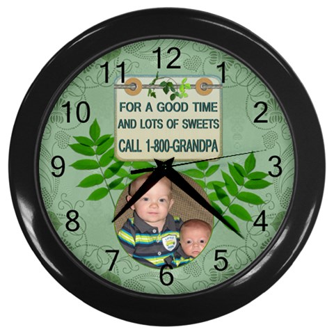 Grandpas Wall Clock By Lil Front