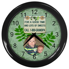 Grandpas Wall Clock - Wall Clock (Black)