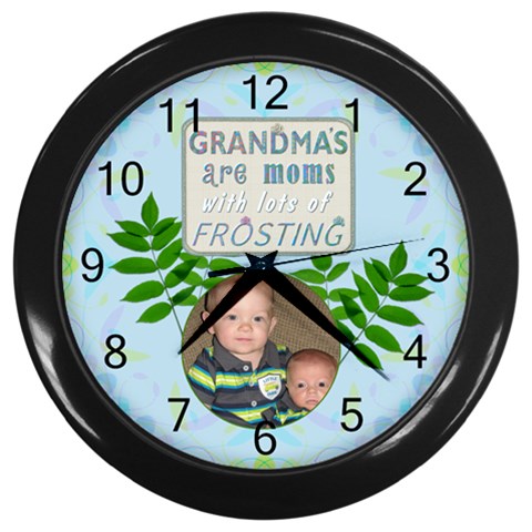 Grandmas Wall Clock By Lil Front