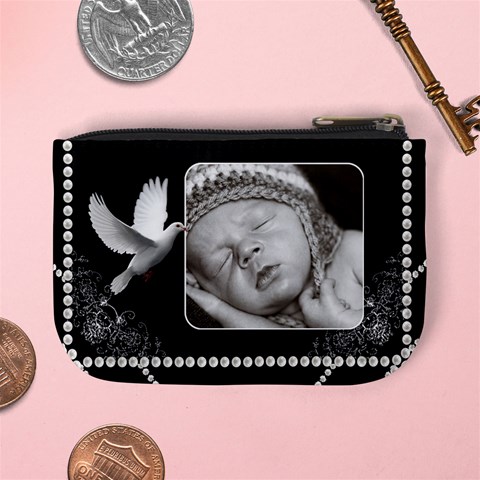 Pretty Black Mini Coin Purse By Lil Back