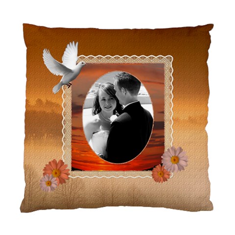 Romantic Orange Cushion Case (2 Sided) By Lil Front