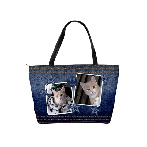 Denim Classic Shoulder Handbag By Lil Back