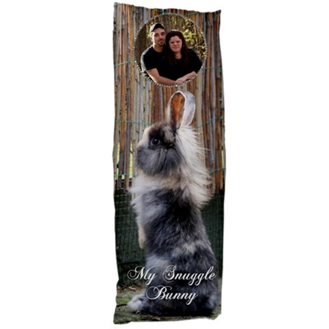 Snuggle Bunny Body Pillow 2 Sides By Kim Blair Front