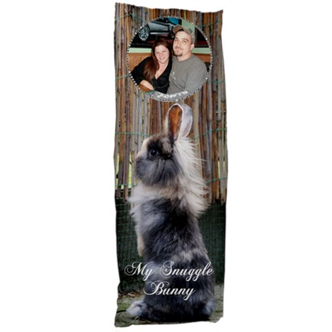 Snuggle Bunny Body Pillow 2 Sides By Kim Blair Back