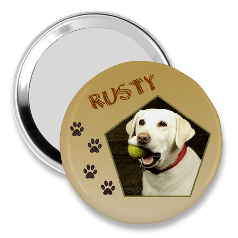 My Dog 3  Handbag Mirror By Deborah Front
