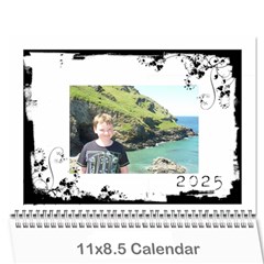 Classic Swirly Grunge  2025 Calendar  - Wall Calendar 11  x 8.5  (12-Months)