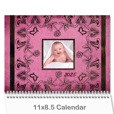 Art Nouveau Pink Calendar 2025 By Catvinnat Cover