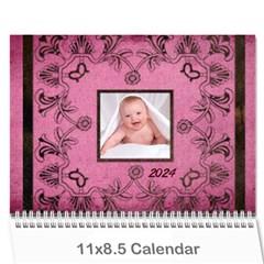 Art Nouveau Pink Calendar 2024 - Wall Calendar 11  x 8.5  (12-Months)