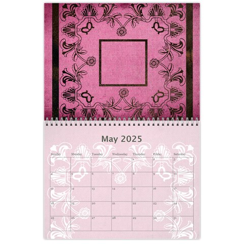 Art Nouveau Pink Calendar 2025 By Catvinnat May 2025