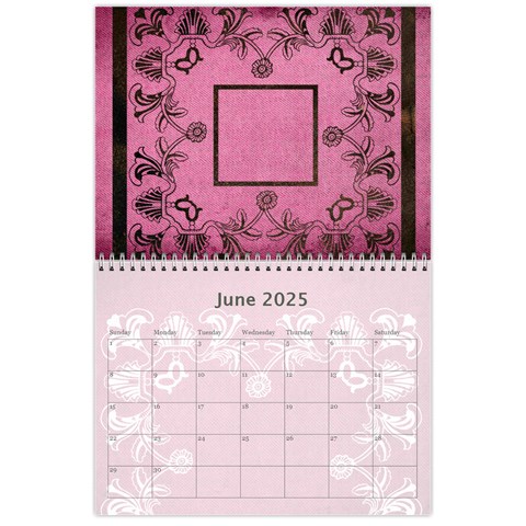 Art Nouveau Pink Calendar 2025 By Catvinnat Jun 2025