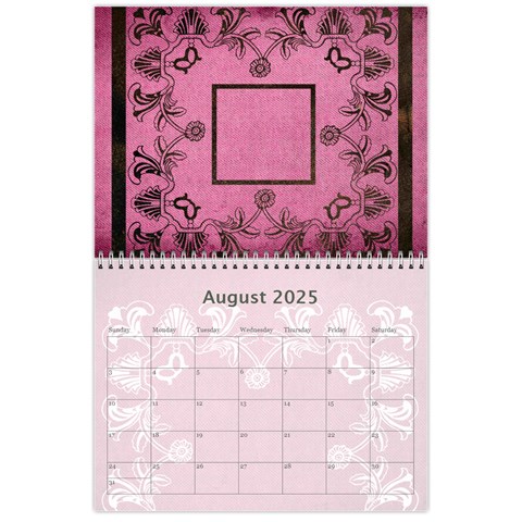Art Nouveau Pink Calendar 2025 By Catvinnat Aug 2025