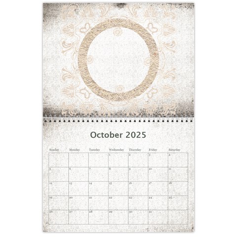 Art Nouveau Antique Lace 2025 Calendar By Catvinnat Oct 2025