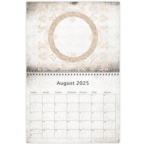 Art Nouveau Antique Lace 2025 Calendar By Catvinnat Aug 2025