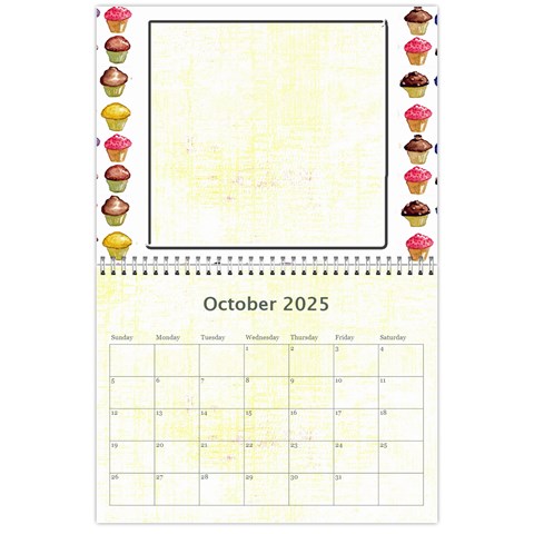 Cupcake Lemon Frosting 2025 Calendar By Catvinnat Oct 2025