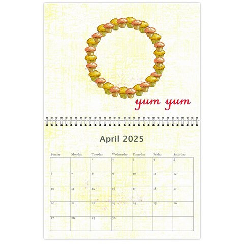 Cupcake Lemon Frosting 2025 Calendar By Catvinnat Apr 2025