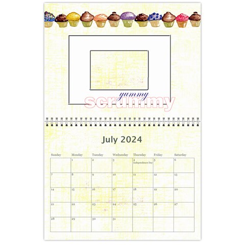 Cupcake Lemon Frosting 2024 Calendar By Catvinnat Jul 2024