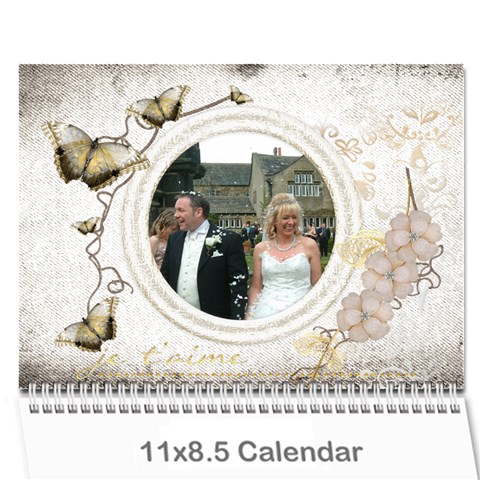 Je taime I Love You 2025 Calendar By Catvinnat Cover