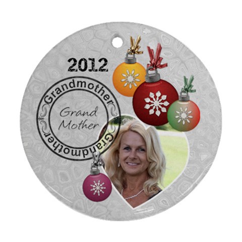 Grandmother 2012 Christmas Ornament By Lil Front