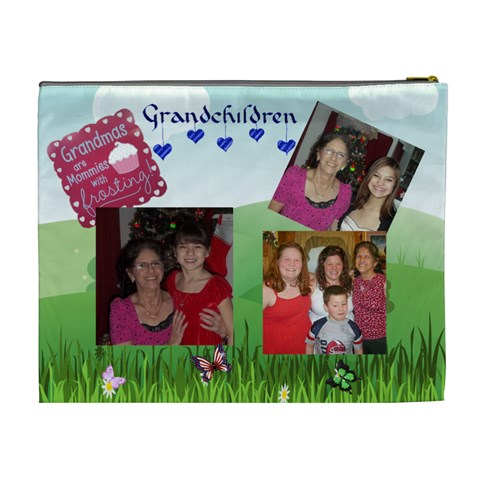 I Love My Famiy Cismetic Bag (xl) 2 Sides By Kim Blair Back