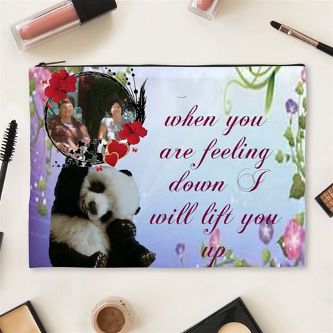 For My Best Friend Cosmetic Bag By Missy Front