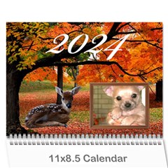 Animal Calendar 2023 - Wall Calendar 11  x 8.5  (12-Months)