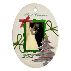 Sarah 1st Christmas - Ornament (Oval)