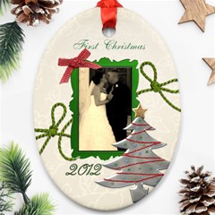 Sarah 1st Christmas - Ornament (Oval)