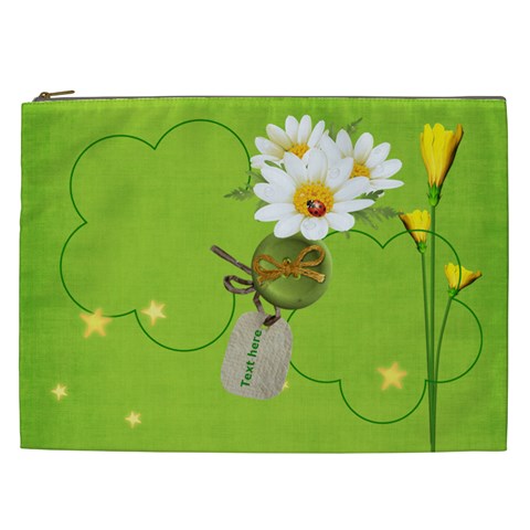 Enjoy The Day Cosmetic Bag (xxl) By Elena Petrova Front
