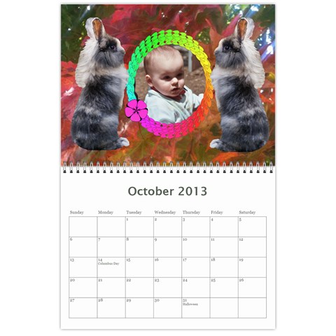 Animal Calendar By Maryanne Oct 2013