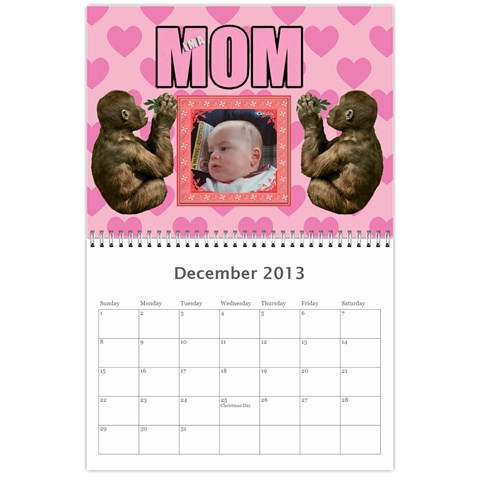 Animal Calendar By Maryanne Dec 2013