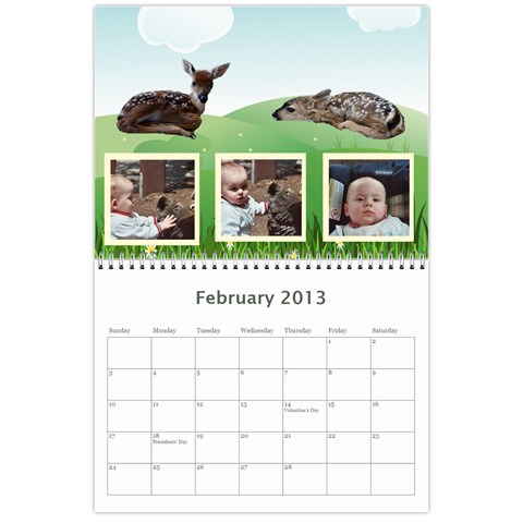 Animal Calendar By Maryanne Feb 2013