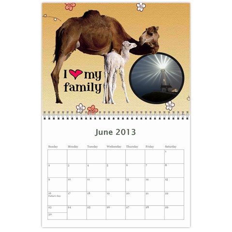 Animal Calendar By Maryanne Jun 2013