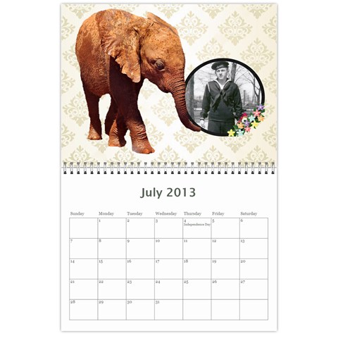 Animal Calendar By Maryanne Jul 2013