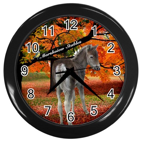 Marshview Stable Wall Clock By Kim Blair Front
