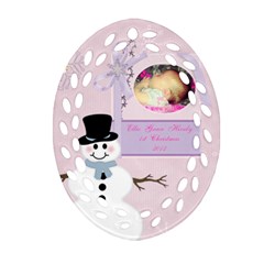 Ellie 1st Christmas - Ornament (Oval Filigree)