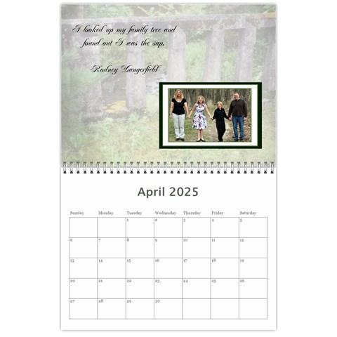 Family Calendar By Patricia W Apr 2025