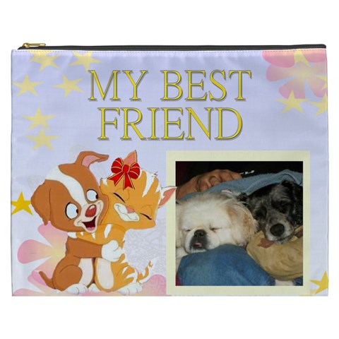 My Best Friend Cosmetic Bag (xxxl) By Kim Blair Front