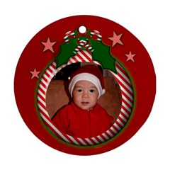 Red Candy Christmas Ornament - Ornament (Round)