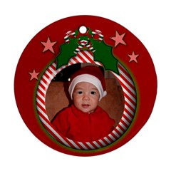 Red Candy Christmas Ornament - Ornament (Round)