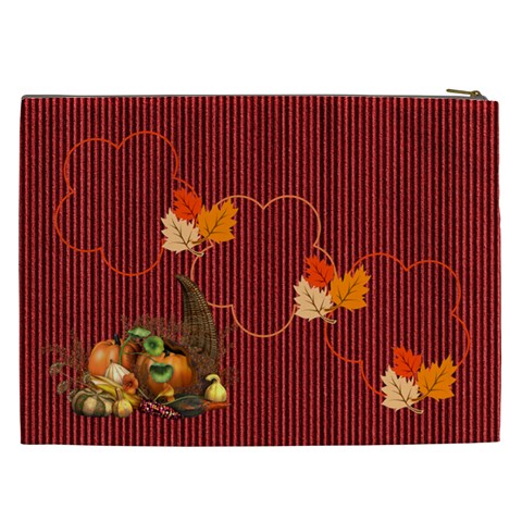 Fall Cosmetic Bag (xxl) By Elena Petrova Back