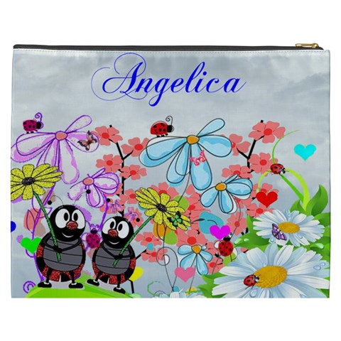 Lady Bug Cosmetic Bag (xxxl) By Kim Blair Back