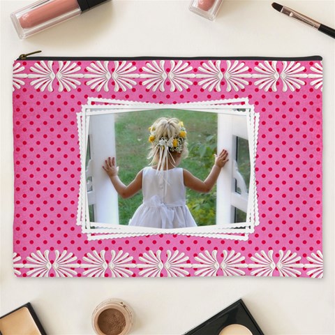 Little Lady Cosmetic Bag (xxxl) By Deborah Front