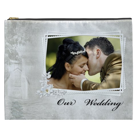 Our Wedding Cosmetic Bag (xxxl) By Deborah Front