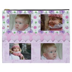 Pink Hearts Cosmetic Bag (XXXL) Pink Hearts Cosmetic Bag (XXXL)
