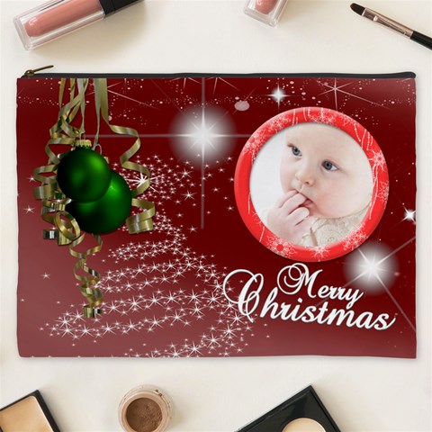 Christmas Collection Cosmetic Bag (xxxl) By Picklestar Scraps Front