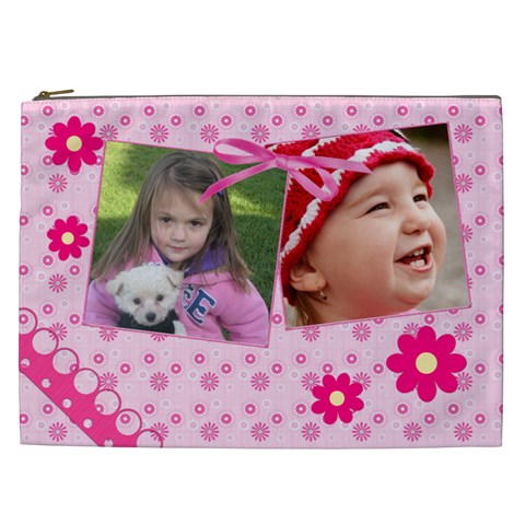 Little Princess Cosmetic Bag (xxl) By Picklestar Scraps Front